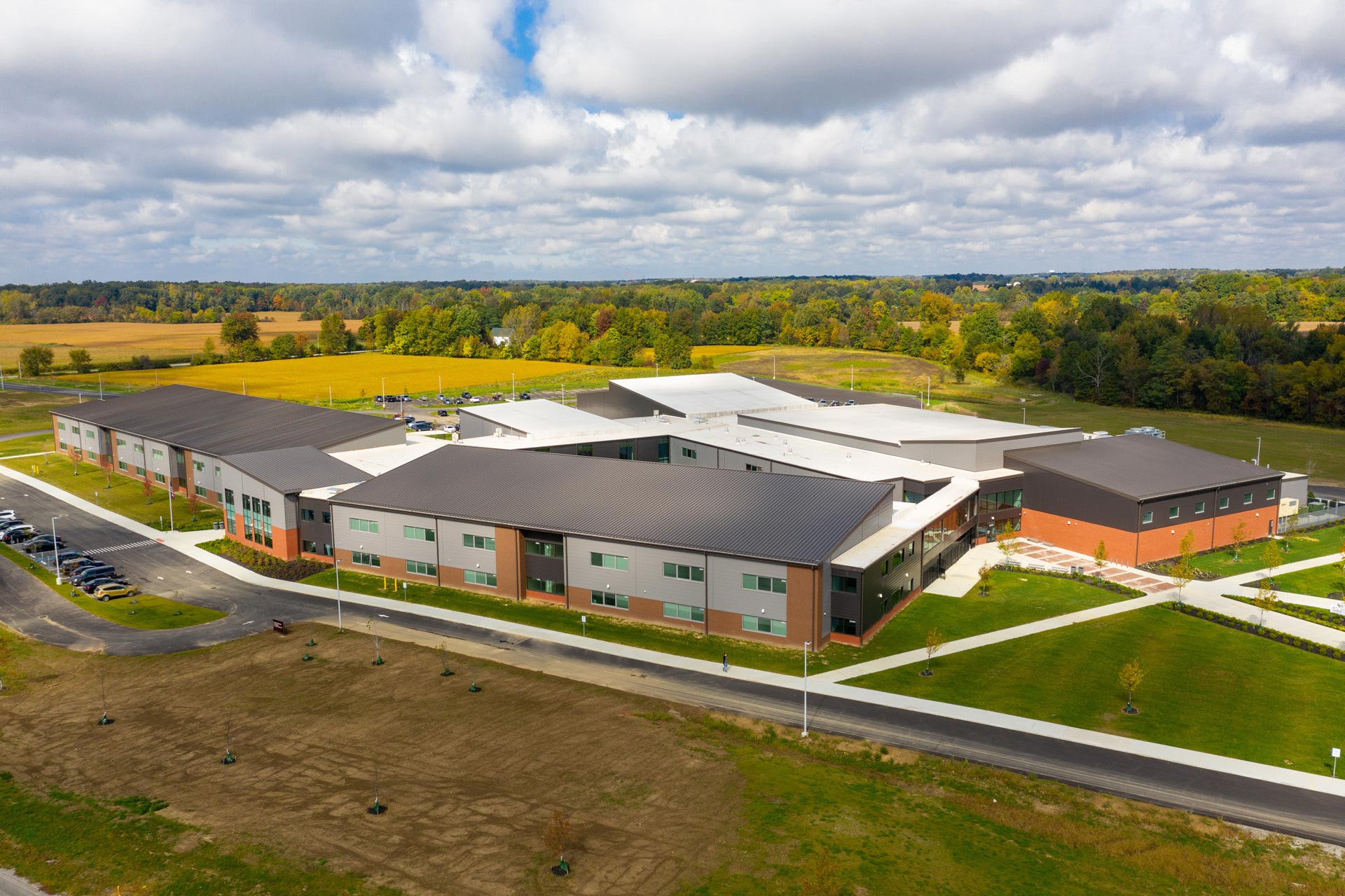 Licking Heights High School, Aerial view of school property