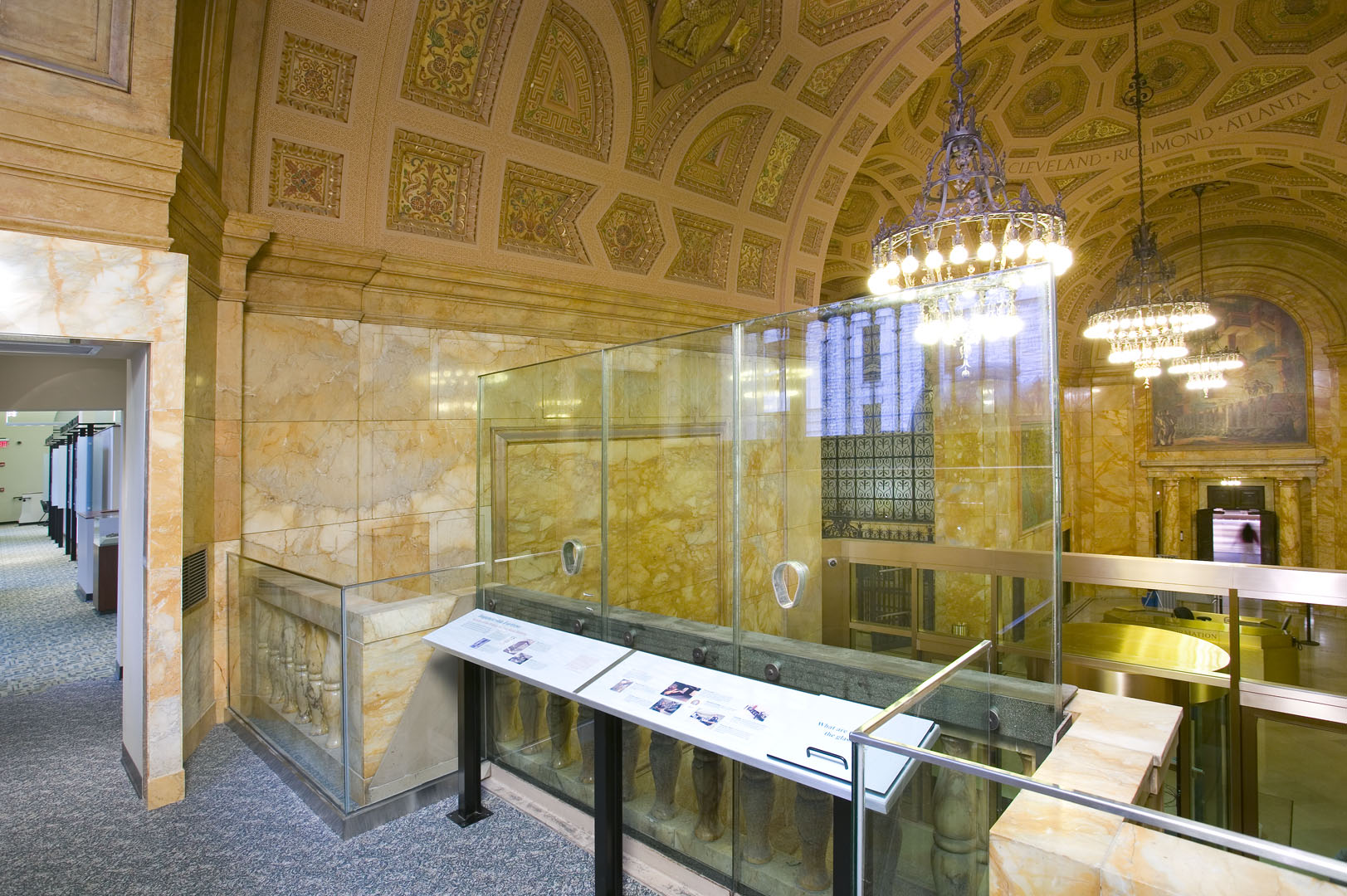 Money Museum, Exhibit overlooking historic interior